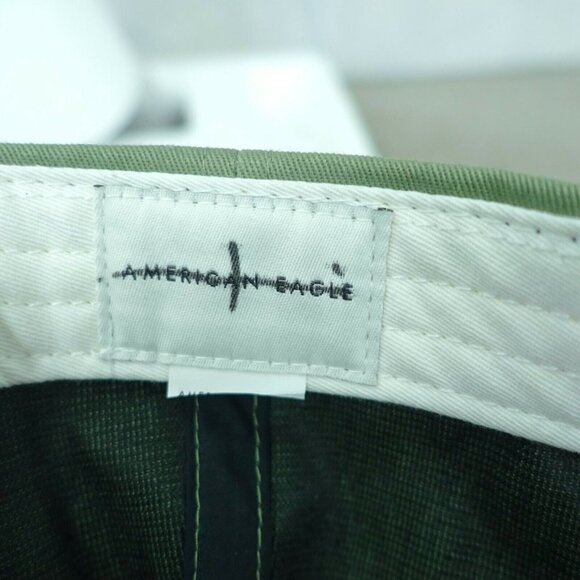 American Eagle Hat Cap Green Grey Logo Adjustable - Picture 4 of 4